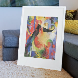 Poster Formes brisées par Franz Marc, Art abstrait vintag