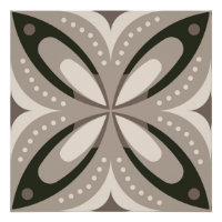 Formes circulaires rétro beige et marron