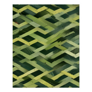 Poster Formes de chevauchement géométrique vert
