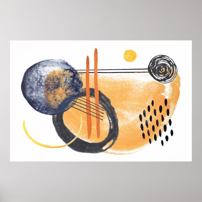 Poster Formes de conception géométrique Abstraites modern (Devant)