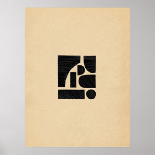 Poster Formes découpées Abstraites