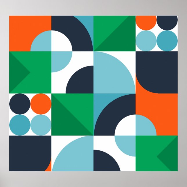 Poster Formes et formes simples Abstraites (Devant)