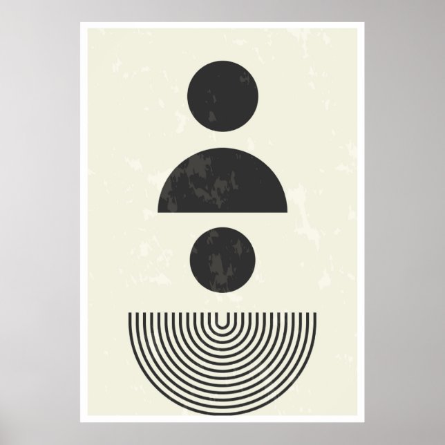 Poster Formes géométriques Abstraites (Devant)
