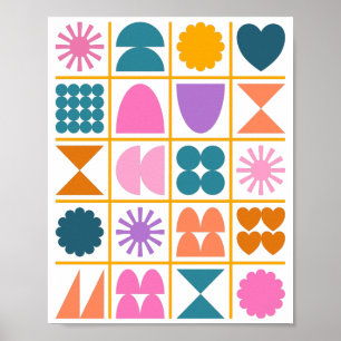 Poster Formes géométriques colorées Conception moderne si