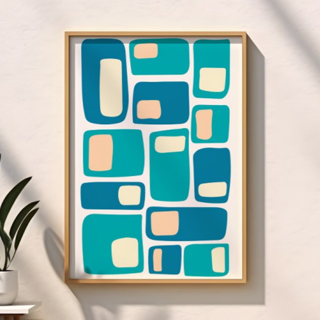 Poster Formes géométriques funky modernes du milieu du si (Créateur téléchargé)