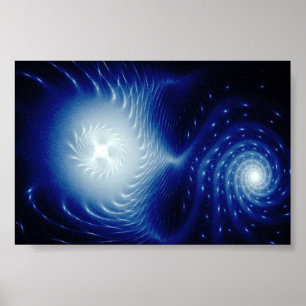 Poster formes légères astrales - le flux cosmique
