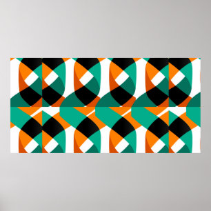 Poster Formes modernes et motif géométrique transparent e