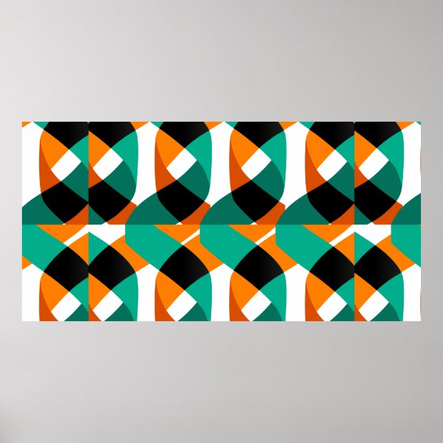 Poster Formes modernes et motif géométrique transparent e (Devant)