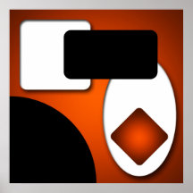 Formes orange modernes et riches abstraites AP0006