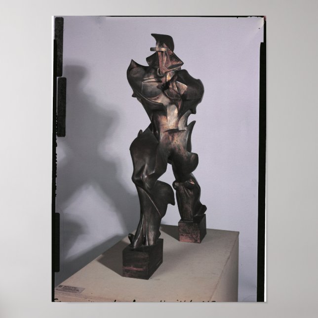 Poster Formes uniques de continuité dans l'espace, 1913 (Devant)