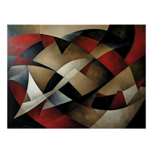 Poster Formulaires d'abstraction contemporaine dans le di