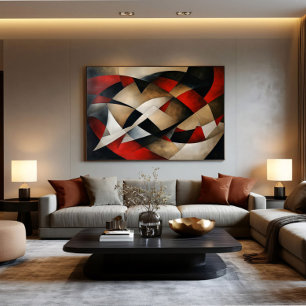 Poster Formulaires d'abstraction contemporaine dans le di