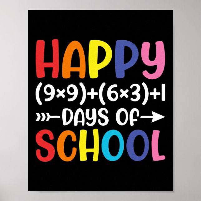 Poster Formule 100 Jours De L'École Fun Math Enseignant 1 (Devant)