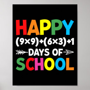 Poster Formule 100 Jours De L'École Fun Math Enseignant 1