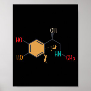 Poster Formule d'adrénaline d'escalade Chimique de Boulde