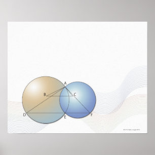 Poster Formule, graphique, symboles 7 de maths