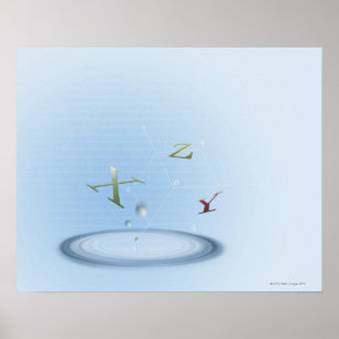 Poster Formule, graphique, symboles 9 de maths