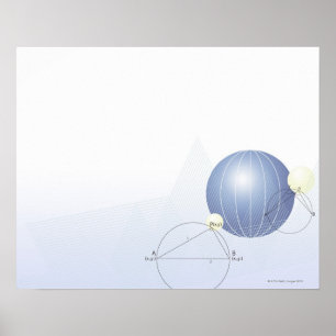 Poster Formule, graphique, symboles mathématiques