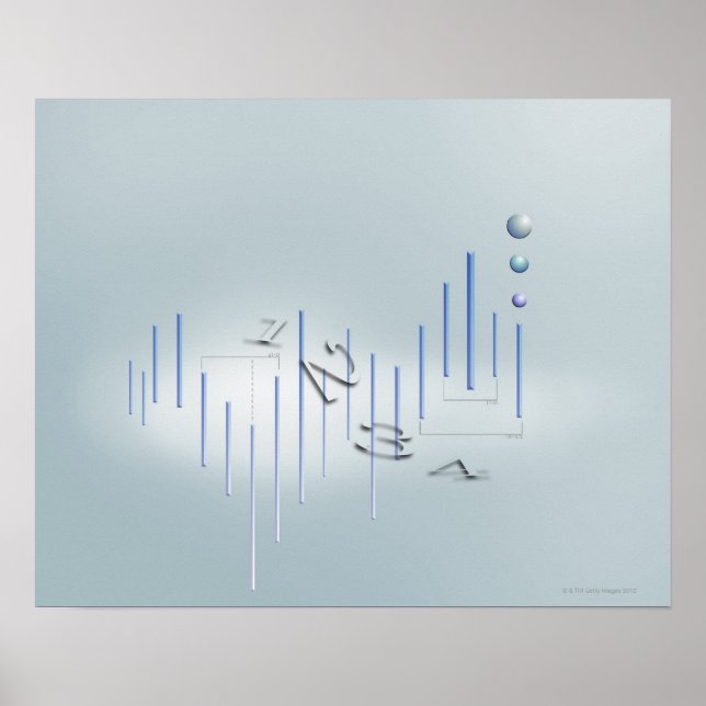 Poster Formule, graphique, symboles mathématiques 11 (Devant)
