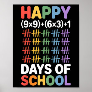 Poster Formule Mathématique 100 Jours D'école Drôle Prof 