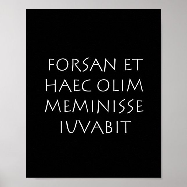 Poster Forsan et haec olim meminisse iuvabit (Devant)
