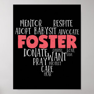 Poster Forster Parents Soins d'accueil Adoption