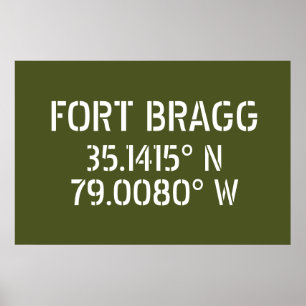 Poster Fort Bragg Latitude Longitude