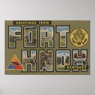 Poster Fort Knox, Kentucky - Scènes de grandes lettres
