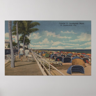 Poster Fort Lauderdale, la Floride - vue de pi L.