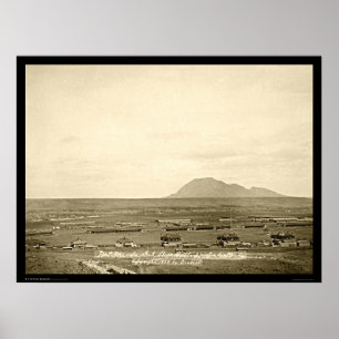 Poster Fort Meade avec Bear Butte SD 1888