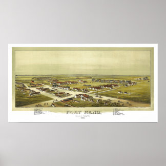 Poster Fort Reno Territoire de l'Oklahoma 1891 Lithograph
