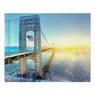 Poster Fort se reliant Lee NJ et Manhattan NYPlus de GWB