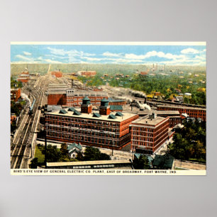 Poster Fort Wayne, Indiana Plante électrique 1930