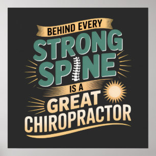 Poster Forte colonne vertébrale Grand Chiropraticien Conc
