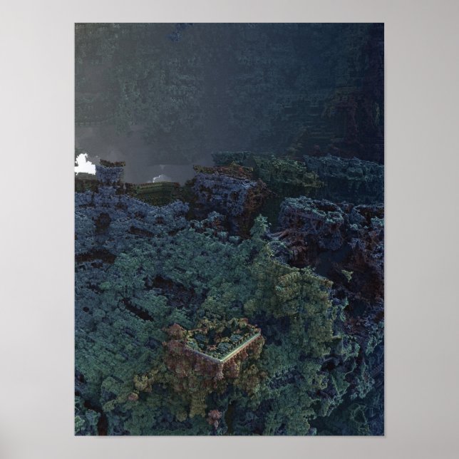 Poster Forteresse 3D fractale (Devant)