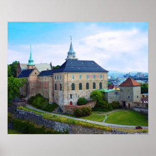 Poster Forteresse d'Akershus à Oslo, Norvège