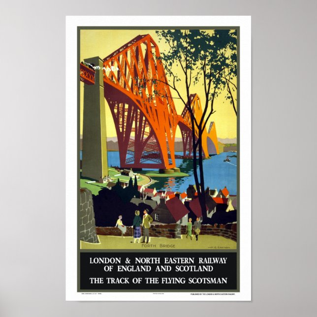 Poster Forth Bridge, Écosse - Vol Scotsman (Devant)
