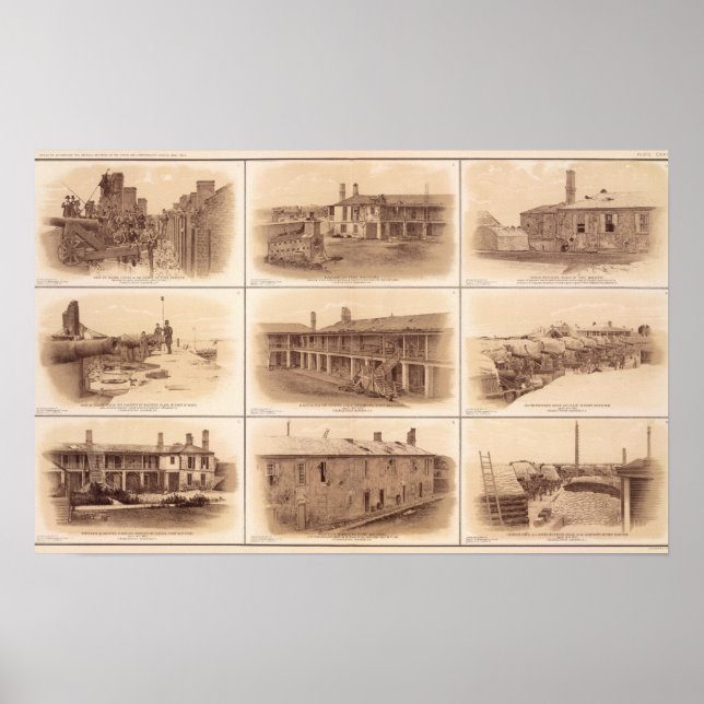 Poster Forts Sumter & Moultrie (Devant)