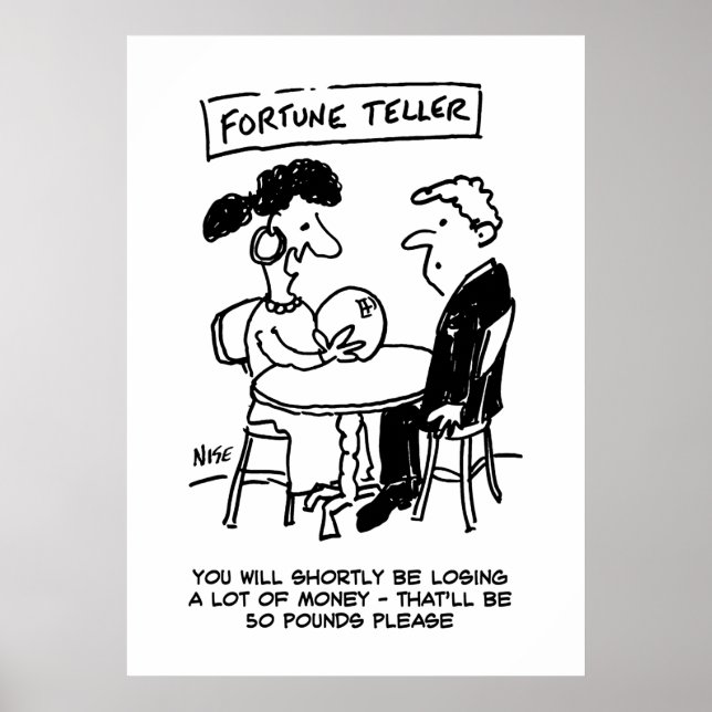 Poster Fortune Teller prédit une perte financière (Devant)