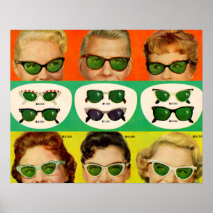 Poster Foster Grant et années 1950