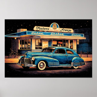 Poster Fosters Freeze et '47 Chevy