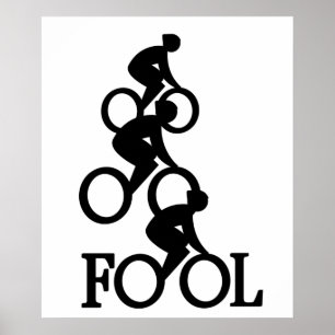Poster Fou de vélo - Cadeau pour fan de cycliste