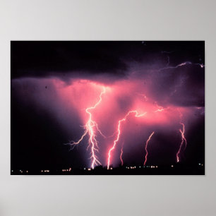 Poster Foudre rose