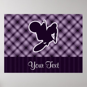 Poster Fouet pourpre de motocross