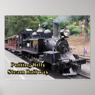 Poster Fouffler Billy Train à vapeur historique en Austra
