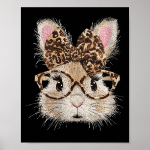 Poster Foulard à tête de lapin drôle pour femmes Gles Ban