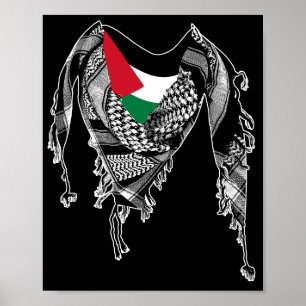 Poster Foulard palestinien, drapeau palestinien