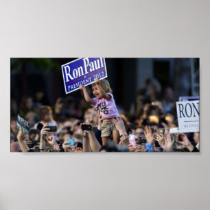 Poster Foule de petite fille de Ron Paul mémorable