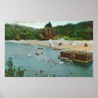 Foules Nager dans la rivière russe