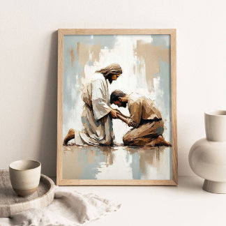 Poster Foundation of Faith, Christian Art, Jesus Supporti